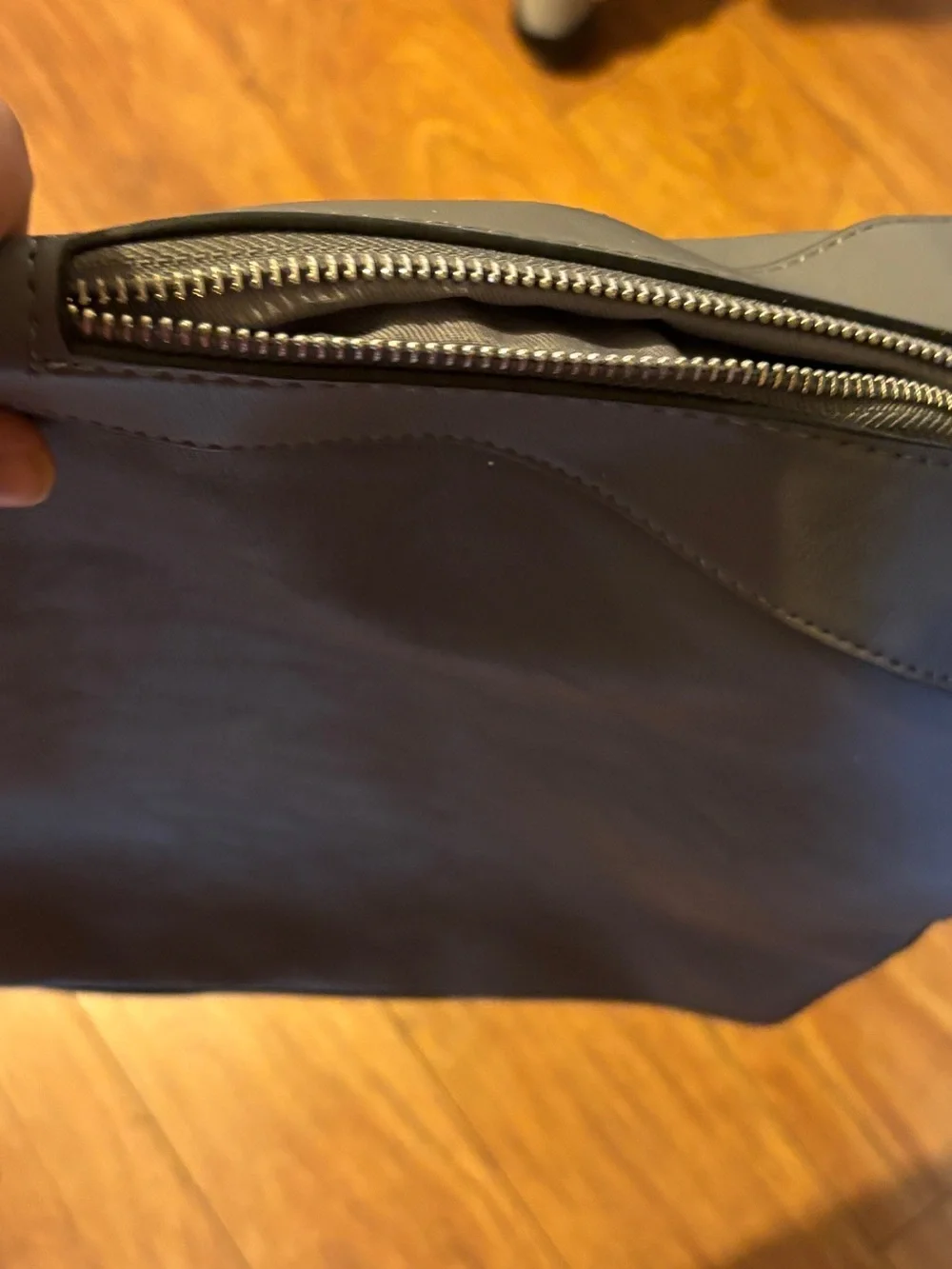 Alfani Gray Leather Hobo Shoulder Bag - Picture 8 of 11